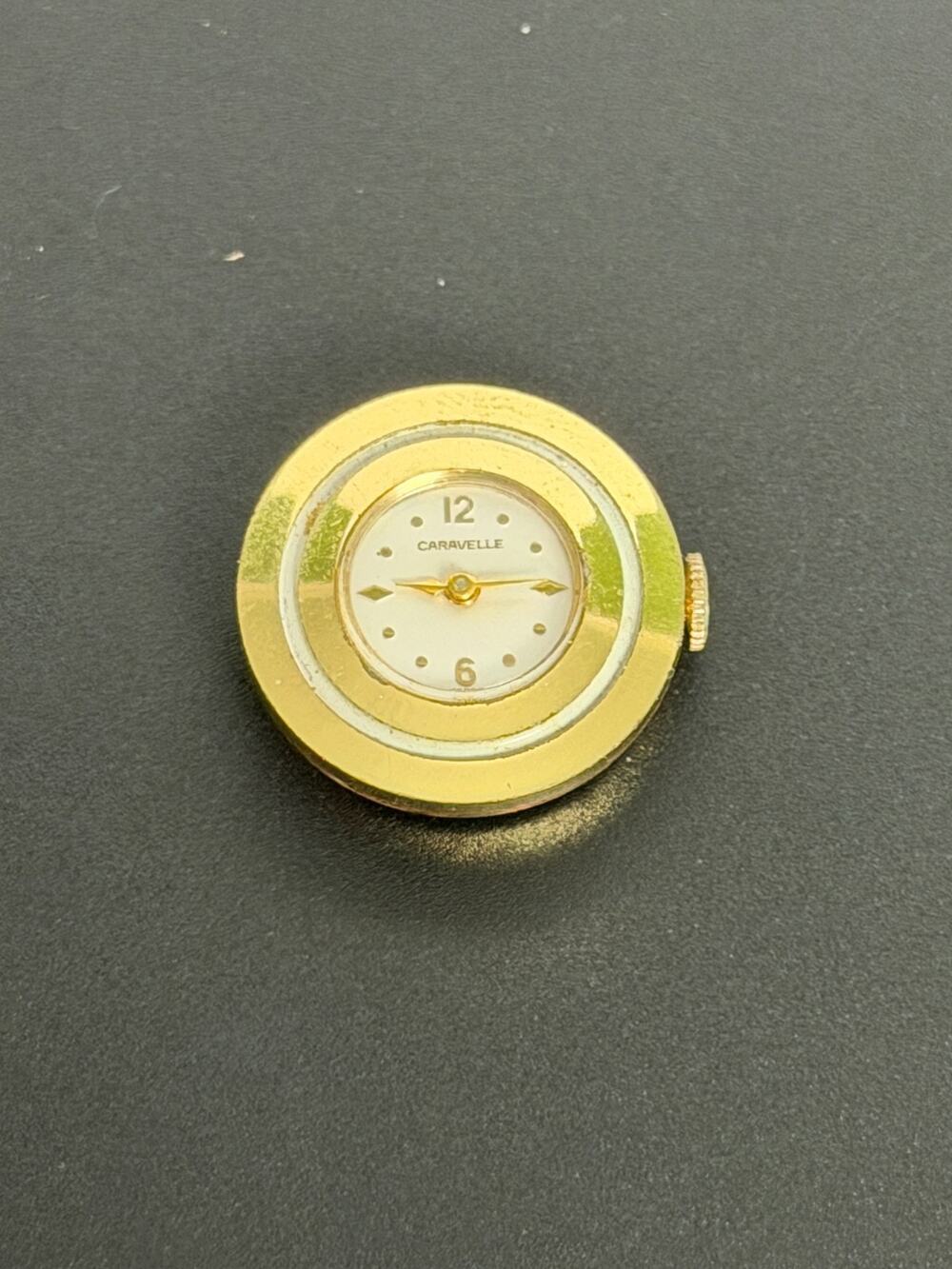 Vintage Caravelle by Bulova Gold Tone Pendant Watch Head